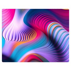 Colorful 3d Waves Creative Wave Waves Wavy Background Texture Premium Plush Fleece Blanket (Medium)