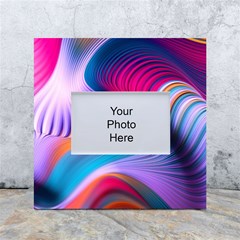 Colorful 3d Waves Creative Wave Waves Wavy Background Texture White Box Photo Frame 4  X 6  by Salman4z