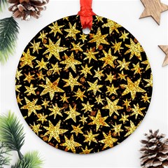 Shiny Glitter Stars Ornament (round) by Salman4z