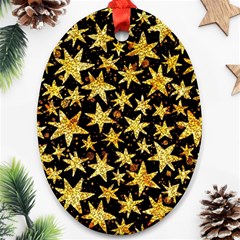 Shiny Glitter Stars Ornament (oval)