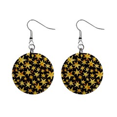 Shiny Glitter Stars Mini Button Earrings