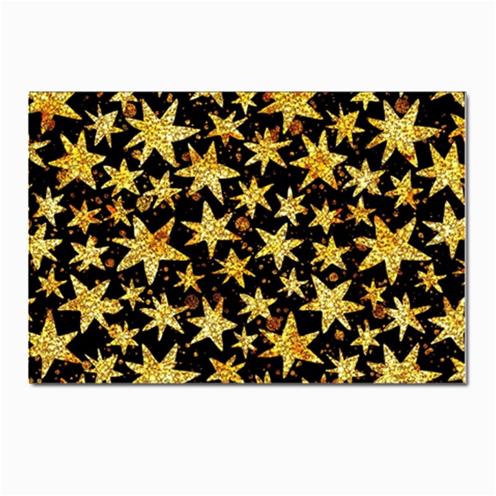 Shiny Glitter Stars Postcards 5  x 7  (Pkg of 10)