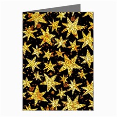 Shiny Glitter Stars Greeting Cards (pkg Of 8)