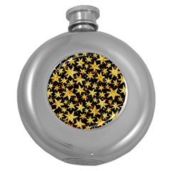 Shiny Glitter Stars Round Hip Flask (5 Oz)