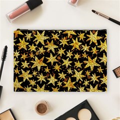 Shiny Glitter Stars Cosmetic Bag (large)