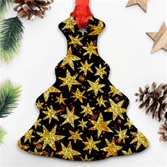 Shiny Glitter Stars Christmas Tree Ornament (two Sides) by Salman4z