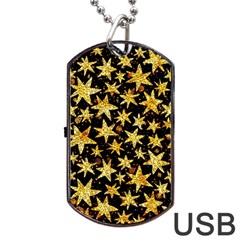 Shiny Glitter Stars Dog Tag Usb Flash (two Sides) by Salman4z