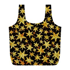 Shiny Glitter Stars Full Print Recycle Bag (l)