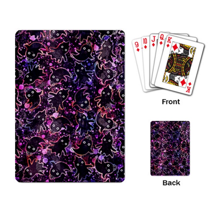 Fun Spooky Cute Ghosts Adoxali Halloween Playing Cards Single Design (Rectangle)