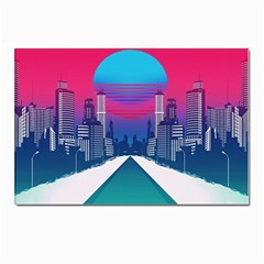 Retro Cityscape Artist Artwork Digital Art Postcard 4 x 6  (pkg Of 10) by Salman4z