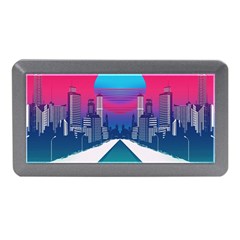 Retro Cityscape Artist Artwork Digital Art Memory Card Reader (mini) by Salman4z