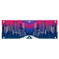 Retro Cityscape Artist Artwork Digital Art Banner And Sign 6  X 2  by Salman4z