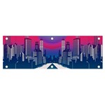 Retro Cityscape Artist Artwork Digital Art Banner and Sign 6  x 2  Front