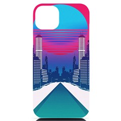 Retro Cityscape Artist Artwork Digital Art Iphone 14 Plus Black Uv Print Case by Salman4z