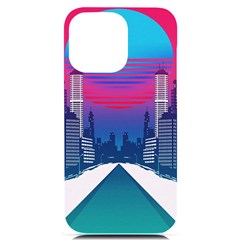 Retro Cityscape Artist Artwork Digital Art Iphone 14 Pro Max Black Uv Print Case by Salman4z