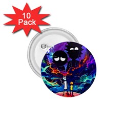 Rick And Morty In Outer Space 1 75  Buttons (10 Pack) by Salman4z