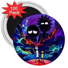 Rick And Morty In Outer Space 3  Magnets (100 Pack) by Salman4z