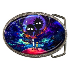 Rick And Morty In Outer Space Belt Buckles by Salman4z