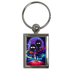 Rick And Morty In Outer Space Key Chain (rectangle) by Salman4z