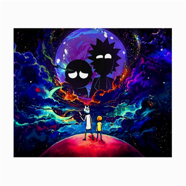 Rick And Morty In Outer Space Small Glasses Cloth (2 Sides)