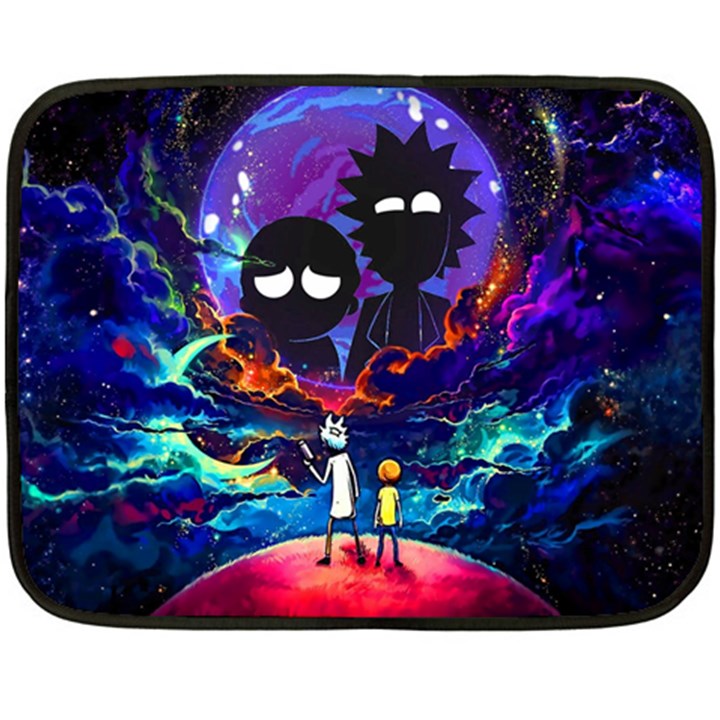 Rick And Morty In Outer Space Fleece Blanket (Mini)