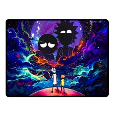 Rick And Morty In Outer Space Fleece Blanket (small) by Salman4z