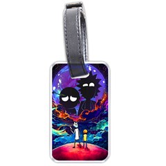 Rick And Morty In Outer Space Luggage Tag (one Side) by Salman4z