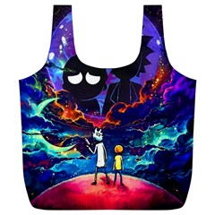 Rick And Morty In Outer Space Full Print Recycle Bag (xl) by Salman4z