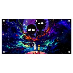 Rick And Morty In Outer Space Banner And Sign 4  X 2  by Salman4z