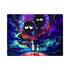 Rick And Morty In Outer Space Premium Plush Fleece Blanket (mini)