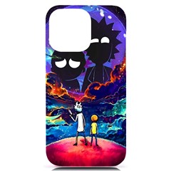 Rick And Morty In Outer Space Iphone 14 Pro Max Black Uv Print Case by Salman4z