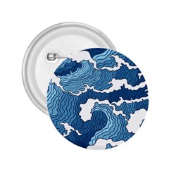 Waves Aesthetics Illustration Japanese 2.25  Buttons