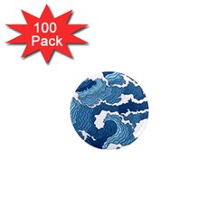 Waves Aesthetics Illustration Japanese 1  Mini Magnets (100 Pack)  by Salman4z