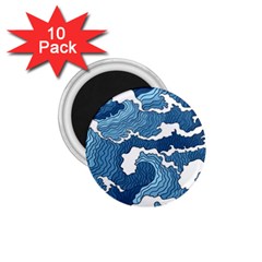 Waves Aesthetics Illustration Japanese 1 75  Magnets (10 Pack)  by Salman4z