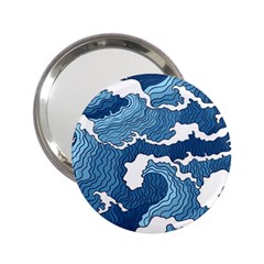 Waves Aesthetics Illustration Japanese 2.25  Handbag Mirrors