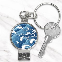 Waves Aesthetics Illustration Japanese Nail Clippers Key Chain by Salman4z