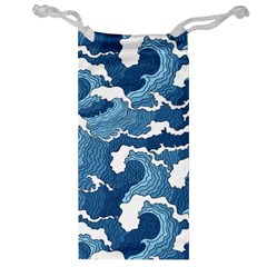 Waves Aesthetics Illustration Japanese Jewelry Bag