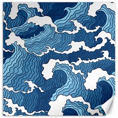 Waves Aesthetics Illustration Japanese Canvas 20  X 20  by Salman4z