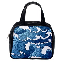 Waves Aesthetics Illustration Japanese Classic Handbag (One Side)