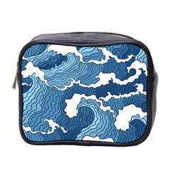 Waves Aesthetics Illustration Japanese Mini Toiletries Bag (two Sides) by Salman4z