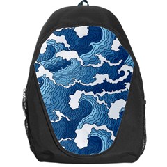 Waves Aesthetics Illustration Japanese Backpack Bag