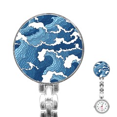 Waves Aesthetics Illustration Japanese Stainless Steel Nurses Watch