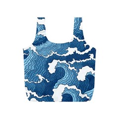 Waves Aesthetics Illustration Japanese Full Print Recycle Bag (S)