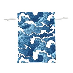 Waves Aesthetics Illustration Japanese Lightweight Drawstring Pouch (L)