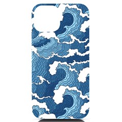 Waves Aesthetics Illustration Japanese iPhone 14 Black UV Print Case