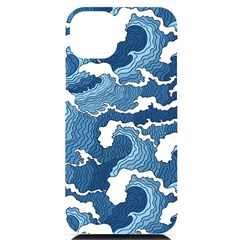 Waves Aesthetics Illustration Japanese iPhone 14 Plus Black UV Print Case