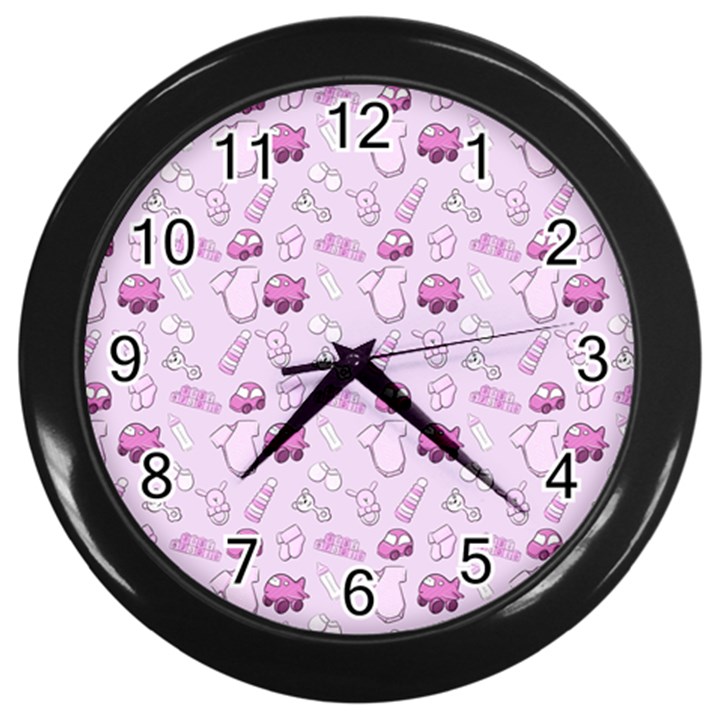 Baby Toys Wall Clock (Black)