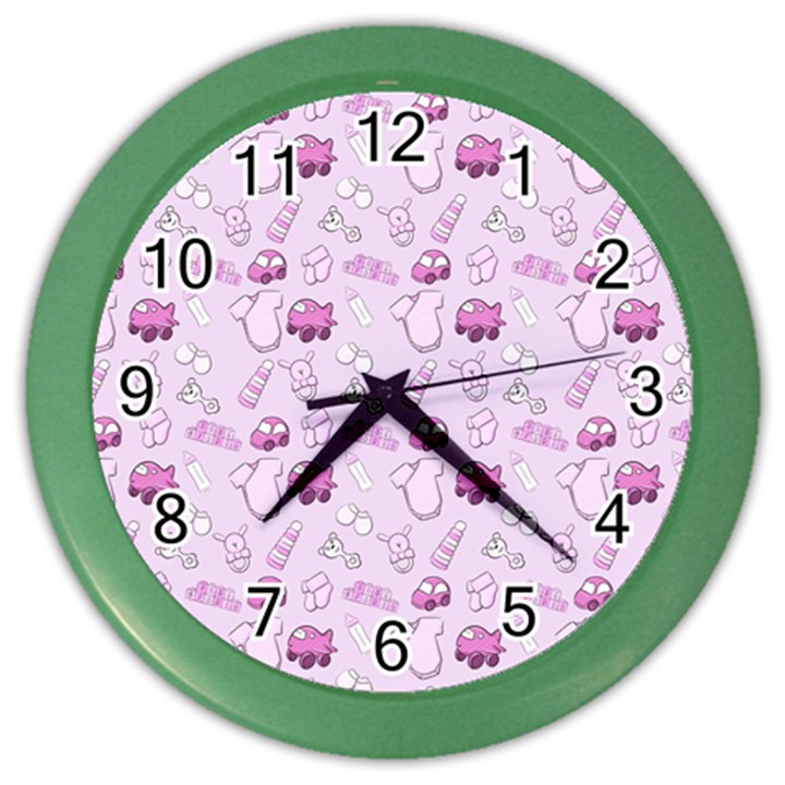 Baby Toys Color Wall Clock