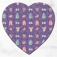 Baby Clothes Jigsaw Puzzle (heart) by SychEva