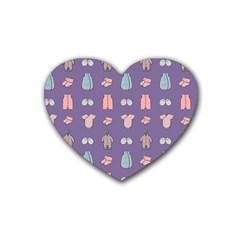 Baby Clothes Rubber Coaster (Heart)